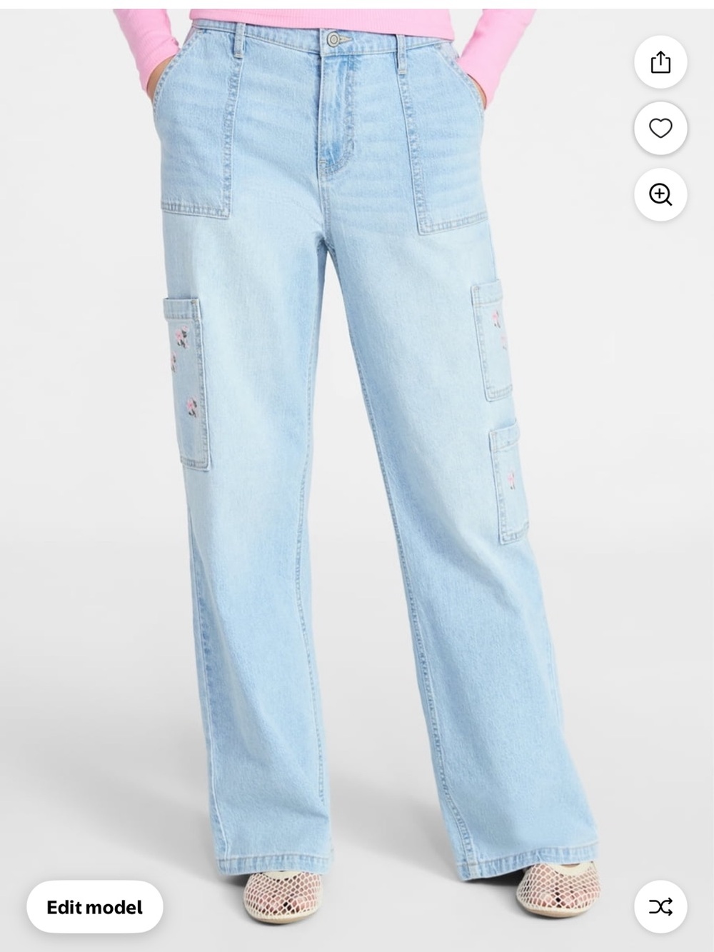 No boundaries wide leg cargo pants